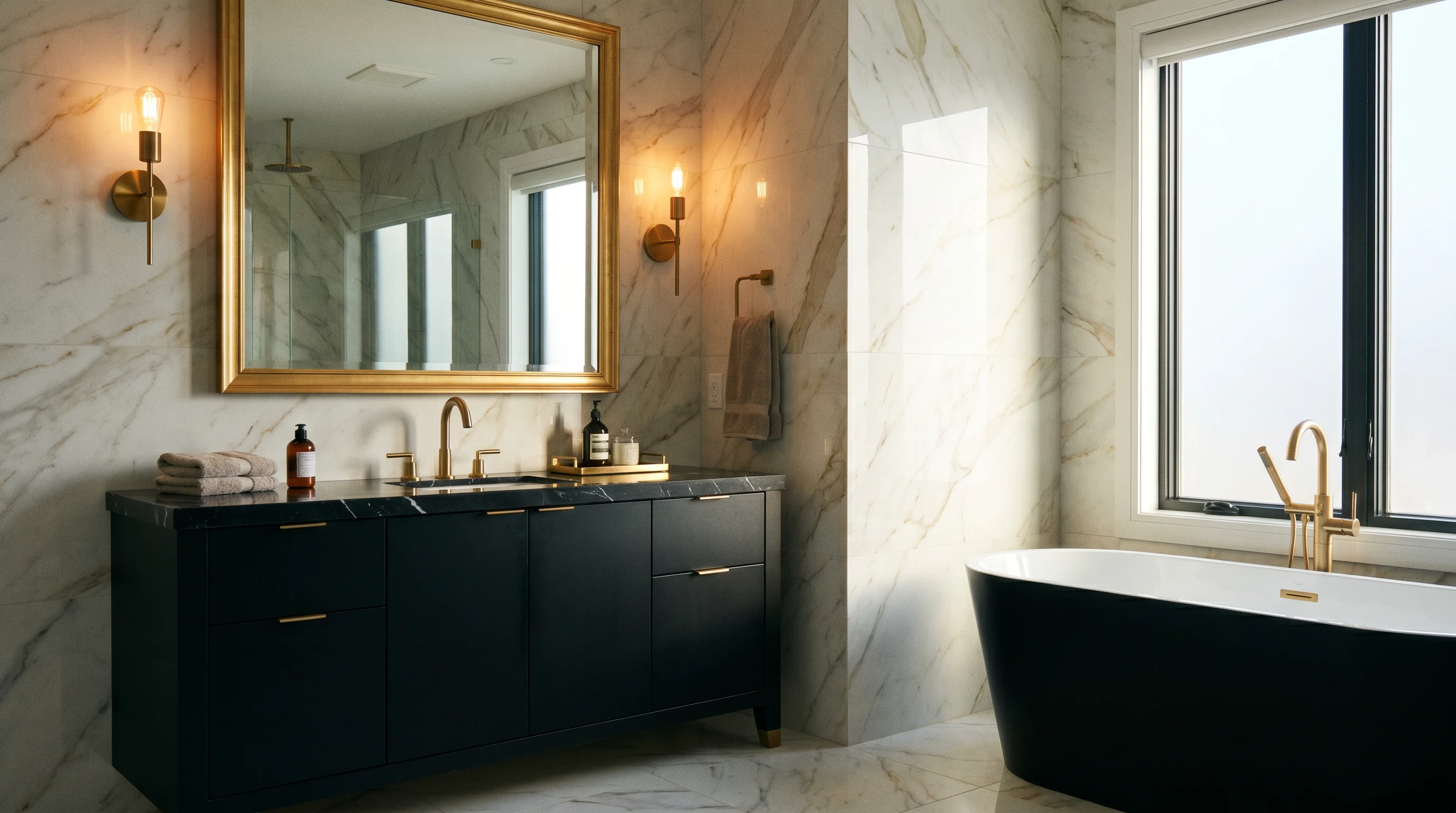 Black & Gold Bathroom: 25 Luxe Ideas for 2026